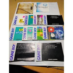 Lot of Nintendo Gameboy Manuals Kirby Bubble Ghost Tetris & More